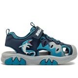 BULL BOYS Παιδικά Παπουτσοπέδιλα με ΦΩΤΑΚΙΑ DNCL5192-BL11 MOSASAURO BLU - ΜΠΛΕ