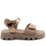 SALTY Παιδικά Δερμάτινα Ανατομικά Πέδιλα SK26-44-ΧΑΛΚΟΣ ΜΑΤ