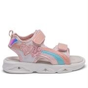 Alegria Παιδικά Sport Πέδιλα με ΦΩΤΑΚΙΑ 123055-PINK - ΡΟΖ