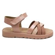 Ricco Mondo Παιδικά Δερμάτινα Ανατομικά Πέδιλα A30312V1 - ΧΑΛΚΟΣ SATINE