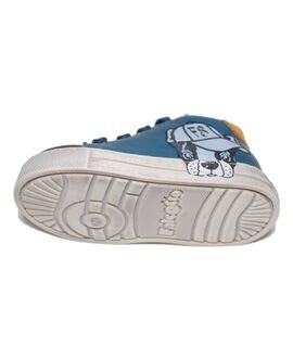 Falcotto Nino velour/nappa spazz. antracite denim-zucca