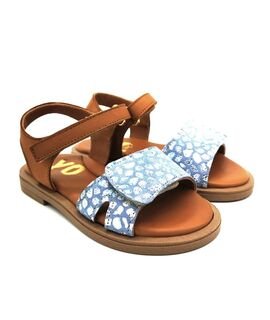 YO HANDMADE LEATHER SHOES 690-ΜΠΛΕ ΜΩΣΑΪΚΟ