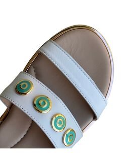 YO HANDMADE LEATHER SHOES 716-ΛΕΥΚΟ