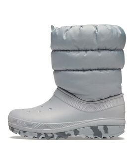 CROCS CLASSIC NEO PUFF BOOT KIDS LIGHT GREY 207684-007 - ΓΚΡΙ