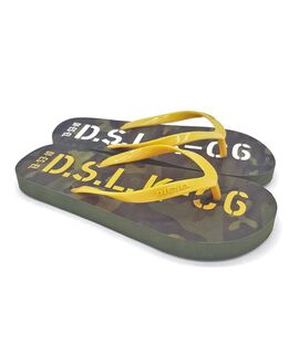 Diesel Flip Flop FF8 Camo Military Green / Yellow