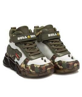 BULL BOYS T-REX MID DNAL2201-AA68 BIANCO VERDE - ΛΕΥΚΟ-ΧΑΚΙ