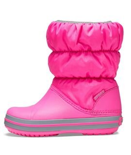CROCS WINTER PUFF BOOT KIDS ELECTRIC PINK/LIGHT GREY 14613-6TR - ΦΟΥΞΙΑ
