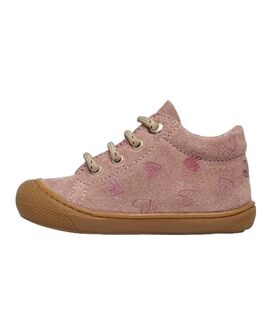 Naturino Cocoon suede pr. heart rose/berry red - ΡΟΖ