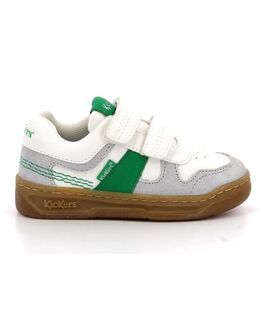 Kickers Παιδικά Ανατομικά Sneakers 910862-30-31 Kalido blanc gris vert - ΛΕΥΚΟ