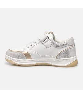 Kickers Παιδικά Sneakers 928545-30-32 Kouic blanc argent or - ΛΕΥΚΟ