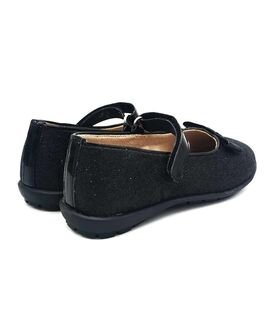 Ricco Mondo Παιδικές Ανατομικές Μπαλαρίνες 1782-ΜΑΥΡΟ GLITTER