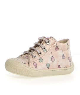 Naturino Παιδικά Δερμάτινα Ανατομικά Μποτάκια Cocoon monet pr.baloon cipria-multi - ΡΟΖ/ΧΡΥΣΟ