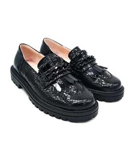 ABY Shoes Παιδικά Ανατομικά Δερμάτινα Μοκασίνια Aby491-ΜΑΥΡΟ