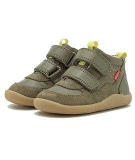 Kickers Παιδικά Δερμάτινα Ανατομικά Μποτάκια Kickfresho kaki 972590-10-20 - ΧΑΚΙ