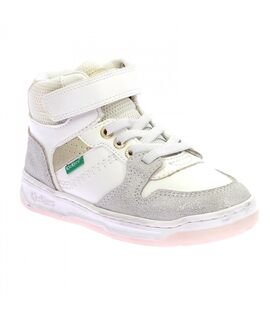 Kickers Παιδικά Ανατομικά Sneakers High Kickado blanc or 972791-30-33 - ΛΕΥΚΟ