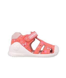 Biomecanics Παιδικά Δερμάτινα Ανατομικά Παπουτσοπέδιλα 252101-A833-CANTALUPE - ΚΟΡΑΛΙ