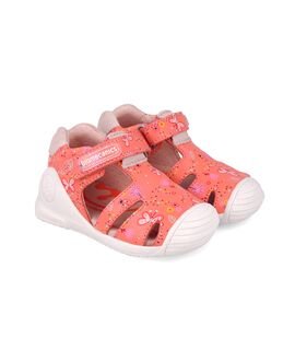 Biomecanics Παιδικά Δερμάτινα Ανατομικά Παπουτσοπέδιλα 252101-A833-CANTALUPE - ΚΟΡΑΛΙ