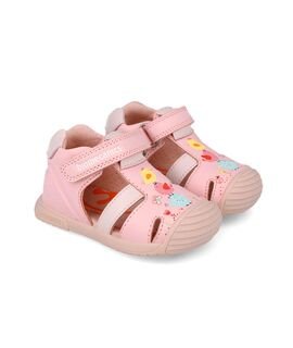 Biomecanics Παιδικά Δερμάτινα Ανατομικά Παπουτσοπέδιλα 252106-A779-COTTON - ΡΟΖ