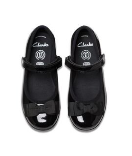 Clarks Παιδικές Ανατομικές Λουστρίνι Μπαλαρίνες Scala Tap K. black patent 26142850 - ΜΑΥΡΟ