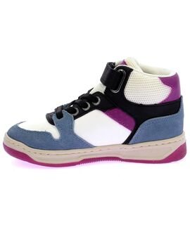 Kickers Παιδικά Ανατομικά Sneakers High Kickado bleu blanc violet 972790-30-53 - ΠΟΛΥΧΡΩΜΟ