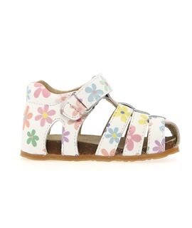 Falcotto Παιδικά Δερμάτινα Ανατομικά Παπουτσοπέδιλα Alby calf pr.magnolia white-multi - ΛΕΥΚΟ