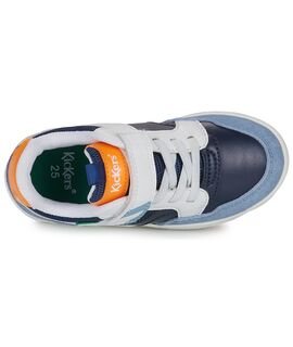 Kickers Παιδικά Ανατομικά Sneakers Kickarting marine blanc orange 1211531-30-0-103 - ΜΠΛΕ