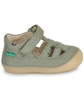 Kickers Δερμάτινα Ανατομικά Παπουτσοπέδιλα Pre-Walk Sushyk LT kaki imprime zebre 1215020-10-0-203 - ΧΑΚΙ