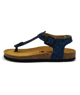 PLAKTON Πέδιλα Σκαφάκια BALI GLITTER ELECTRA MARINO 181676-24 - ΜΠΛΕ GLITTER