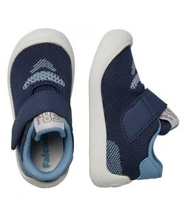 Falcotto Παιδικά Ανατομικά Sneakers Free VL. knitted-eco calf navy celeste - ΜΠΛΕ
