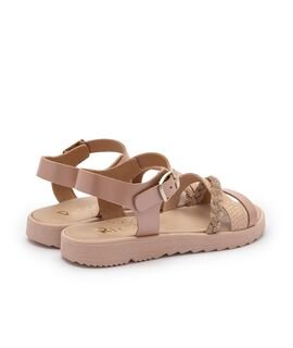 Ricco Mondo Παιδικά Δερμάτινα Ανατομικά Πέδιλα T30261V1 - ΧΑΛΚΟΣ/ΡΟΖ