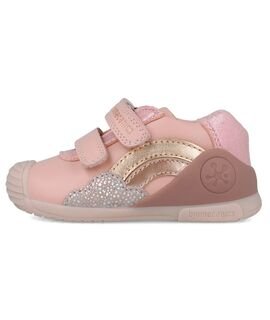 Biomecanics Παιδικά Ανατομικά Δερμάτινα Μποτάκια 251102-A193-PETALO - ΡΟΖ