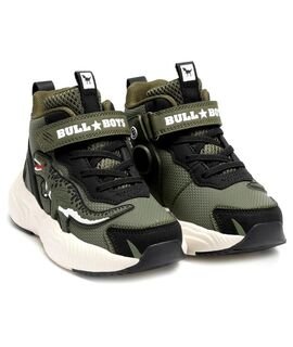 BULL BOYS Παιδικά Sneakers High με ΗΧΟ T-REX MID VERDE DNAR5104-VE01 - ΧΑΚΙ