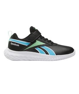 REEBOK Παιδικά Αθλητικά Rush Runner syn elastic lace & velcro 100238559 black/cyan/green - ΜΑΥΡΟ/ΓΑΛΑΖΙΟ