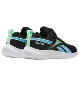 REEBOK Παιδικά Αθλητικά Rush Runner syn elastic lace & velcro 100238559 black/cyan/green - ΜΑΥΡΟ/ΓΑΛΑΖΙΟ