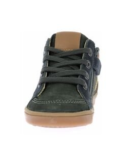 Kickers Παιδικά Δερμάτινα Ανατομικά Μποτάκια Kick Weby vert fonce camel 1223500-10-62 - ΠΡΑΣΙΝΟ