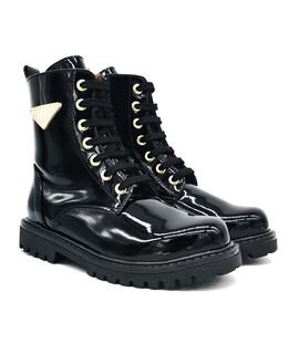 SALTY Παιδικά Δερμάτινα Ανατομικά Μποτάκια Αρβυλάκια KW25-45-ΜΑΥΡΟ ΛΟΥΣΤΡΙΝΙ