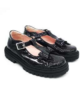 ABY Shoes Παιδικές Ανατομικές Δίσολες Μπαρέτες Στυλάκι Aby511-ΜΑΥΡΟ GLITTER