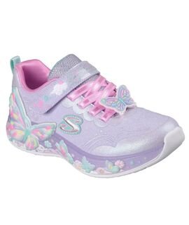 SKECHERS Παιδικά Sneakers με ΦΩΤΑΚΙΑ Butterfly Bliss velcro lights 303065L-LVMT - ΛΙΛΑ