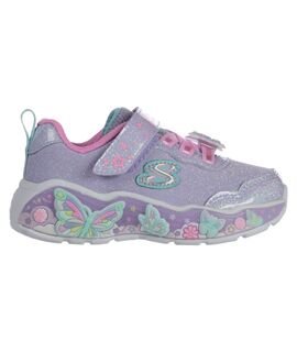 SKECHERS Παιδικά Sneakers με ΦΩΤΑΚΙΑ Butterfly Bliss velcro lights 303066N-LVMT - ΛΙΛΑ
