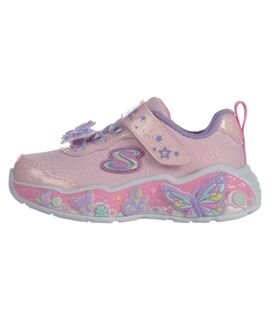 SKECHERS Παιδικά Sneakers με ΦΩΤΑΚΙΑ Butterfly Bliss velcro lights 303066N-LPMT - ΡΟΖ