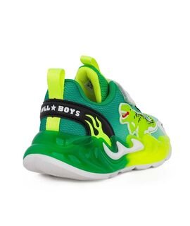 BULL BOYS Παιδικά Sneakers με ΦΩΤΑΚΙΑ DNAL5117-VE01 JURASSIC REX VERDE -ΠΡΑΣΙΝΟ