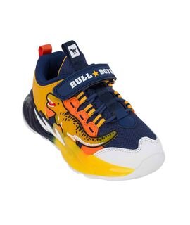 BULL BOYS Παιδικά Sneakers με ΦΩΤΑΚΙΑ DNAL5118-BLGI JURASSIC REX BLU/GIALLO - ΜΠΛΕ/ΚΙΤΡΙΝΟ