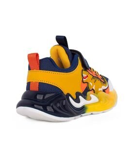 BULL BOYS Παιδικά Sneakers με ΦΩΤΑΚΙΑ DNAL5118-BLGI JURASSIC REX BLU/GIALLO - ΜΠΛΕ/ΚΙΤΡΙΝΟ