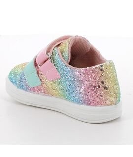 PRIMIGI Παιδικά Ανατομικά Sneakers 1355200 pink/sky blue glitter - ΠΟΛΥΧΡΩΜΟ