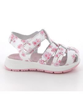 PRIMIGI Παιδικά Ανατομικά Δερμάτινα Παπουτσοπέδιλα 1365833 bianco/rosa - ΛΕΥΚΟ/ΡΟΖ