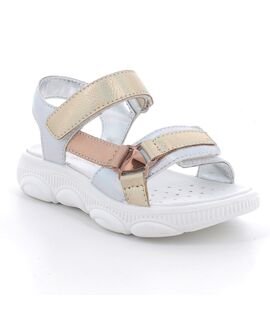 PRIMIGI Παιδικά Δερμάτινα Πέδιλα 1390600 silver/platinum - ΑΣΗΜΙ