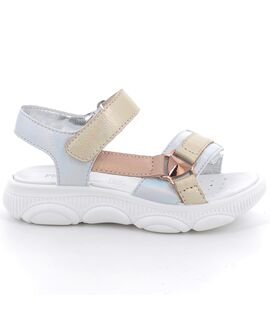 PRIMIGI Παιδικά Δερμάτινα Πέδιλα 1390600 silver/platinum - ΑΣΗΜΙ