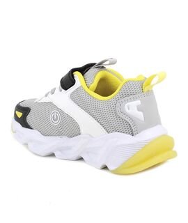 Primigi Παιδικά Ανατομικά Sneakers με ΦΩΤΑΚΙΑ 1470000 grey/yellow - ΓΚΡΙ