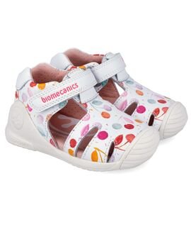Biomecanics Παιδικά Ανατομικά Δερμάτινα Παπουτσοπέδιλα 262104-B050-BLANCO - ΛΕΥΚΟ