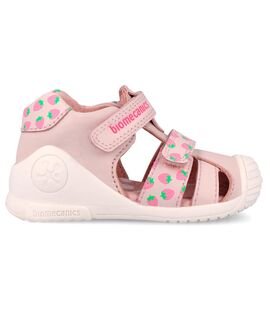 Biomecanics Παιδικά Ανατομικά Δερμάτινα Παπουτσοπέδιλα 262107-A779-COTTON - ΡΟΖ